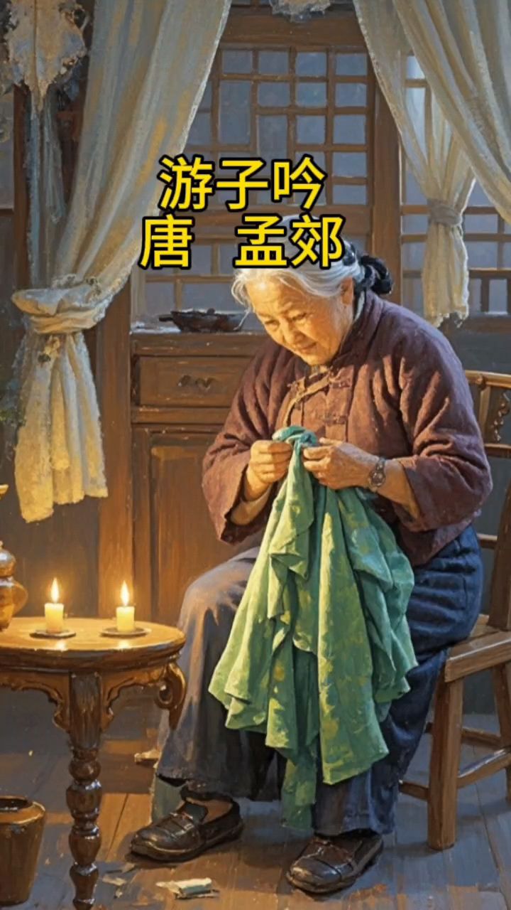 游子吟画简单图片