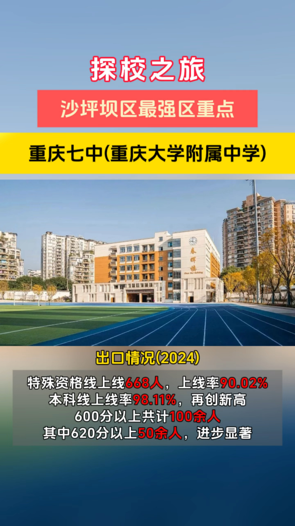 渝快升 | 探校之旅,重庆七中(重庆大学附属中学)