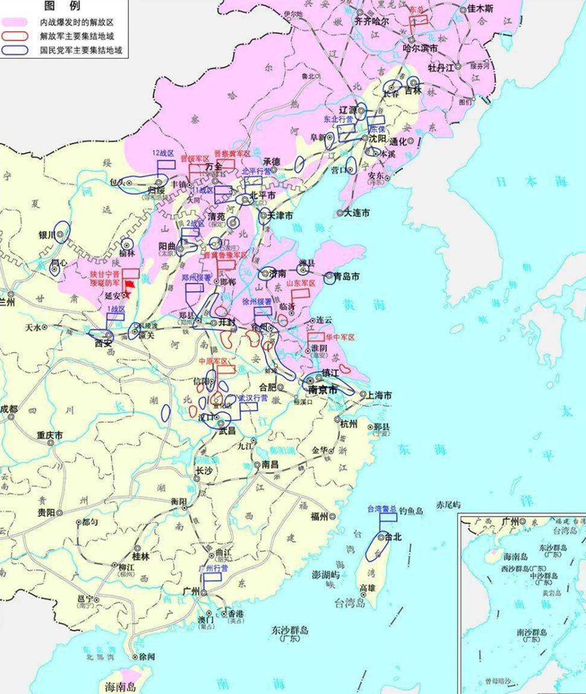 解放战争第一年,我军各战区战绩总结,华东排第一晋察冀最差