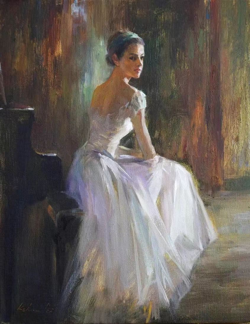 气质典雅的女芭蕾舞演员肖像