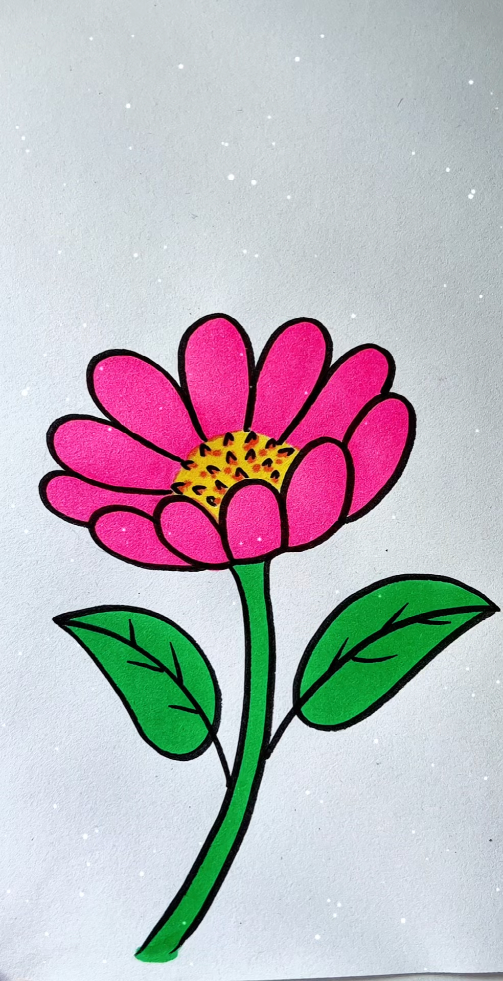 立体花朵这样画,简单又好