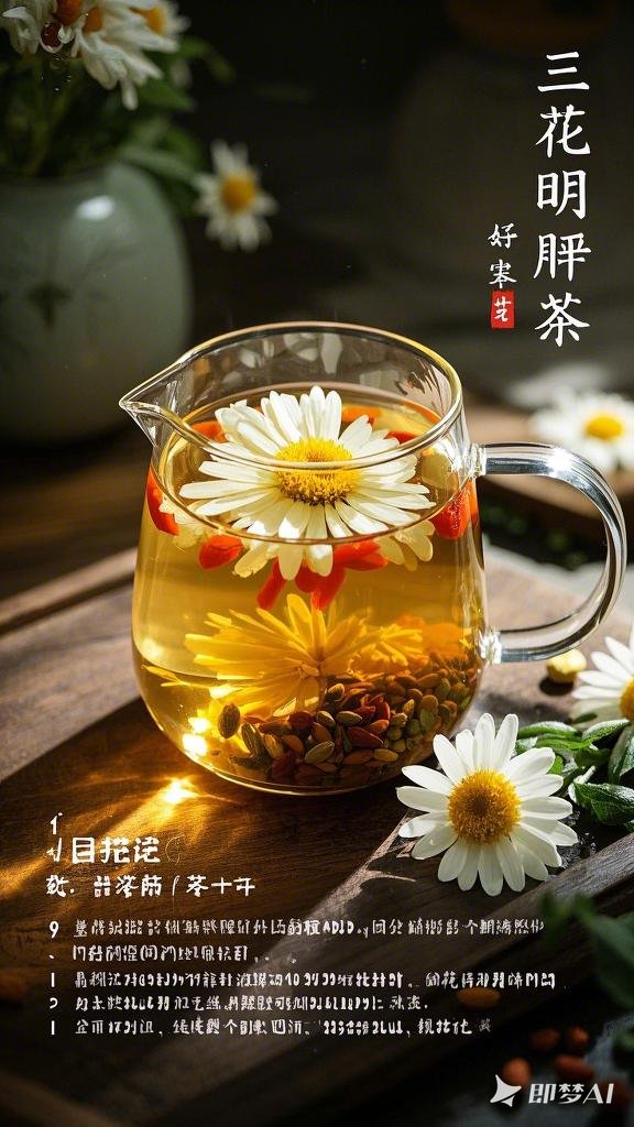 《三花明目护肝饮,申时的神奇养生饮品》