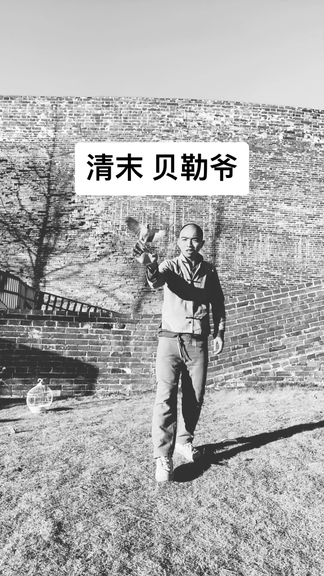 清末 贝勒爷遛鸟 历史影像