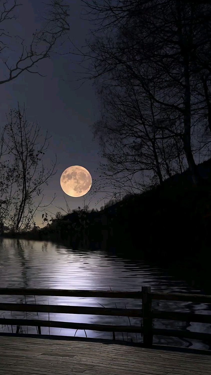 唯美夜景,超级月亮