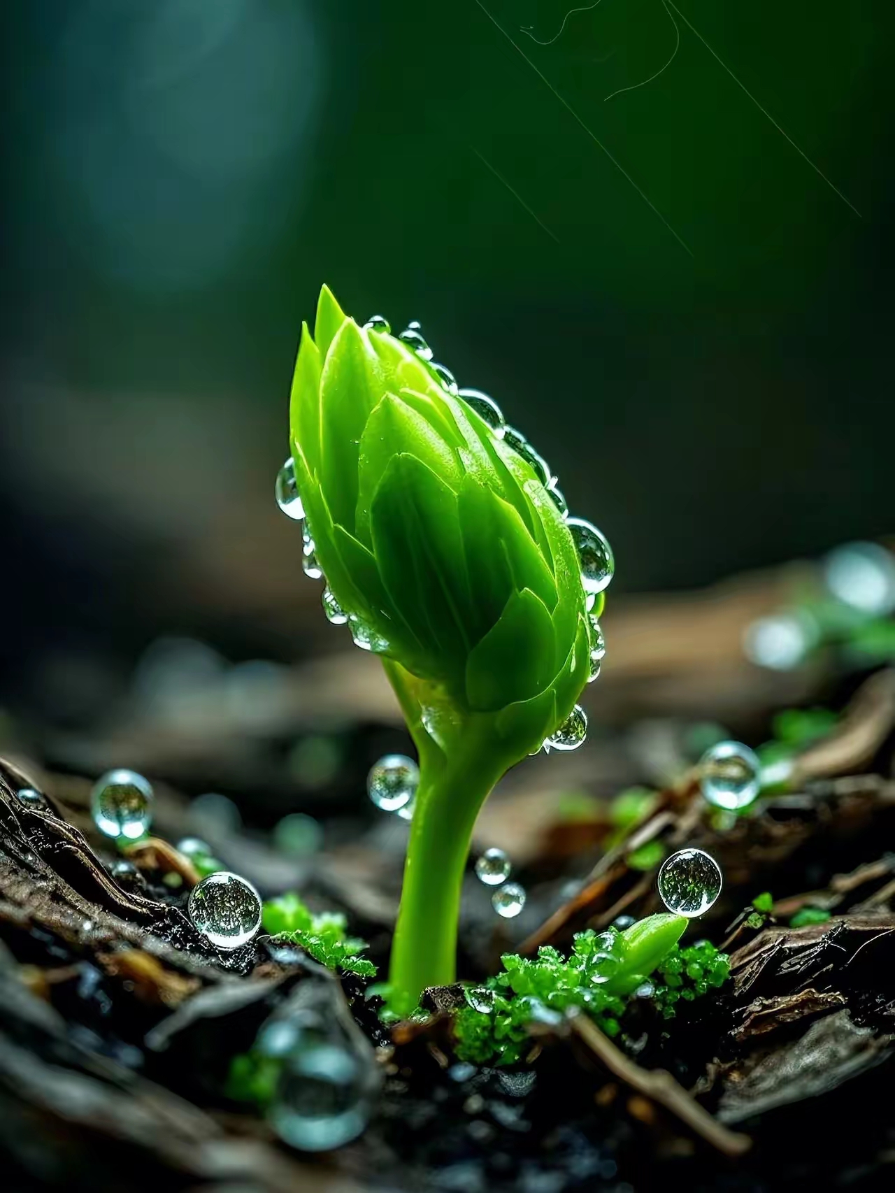 每一个小小的芽苞都蕴含着强大的生命力,即使在寒冷