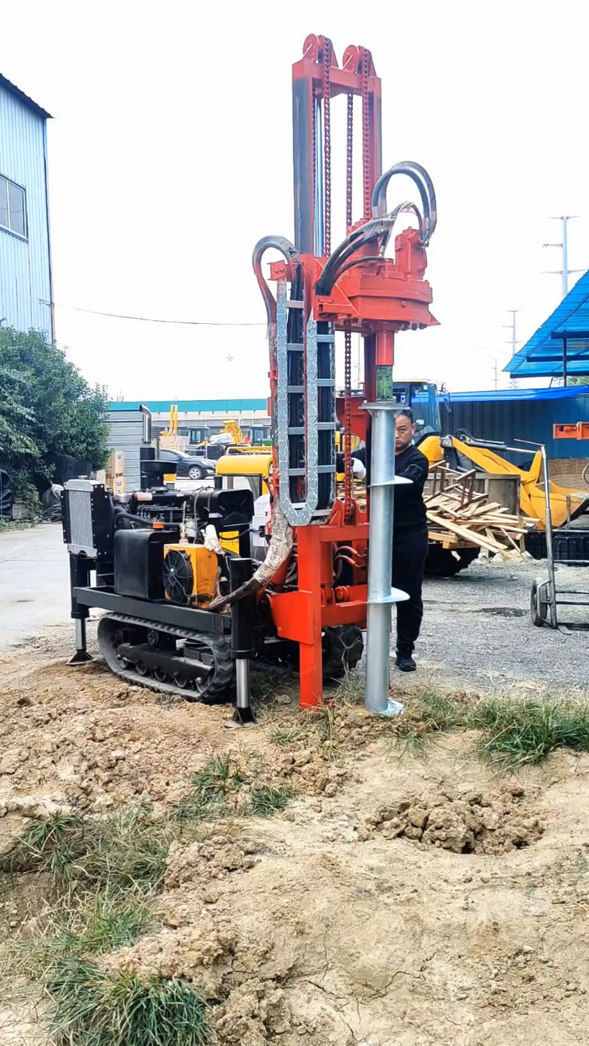 小型履带光伏地钉钻机