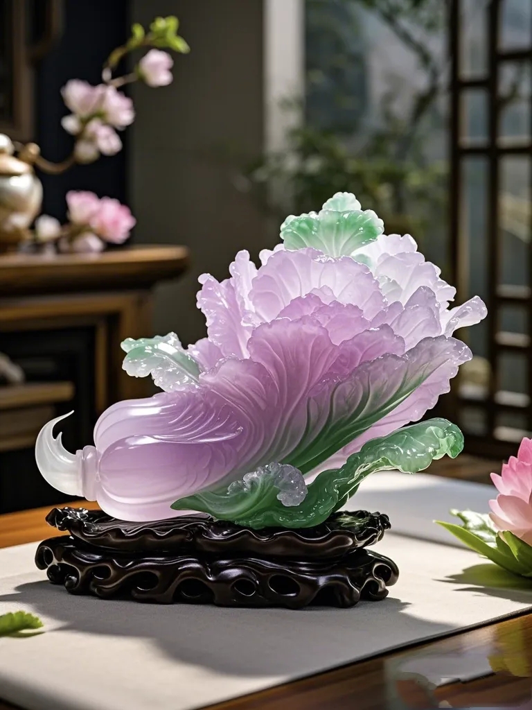 白菜百财,翡翠玉石大白菜 好看的翡翠玉石大白菜,真的好喜欢!