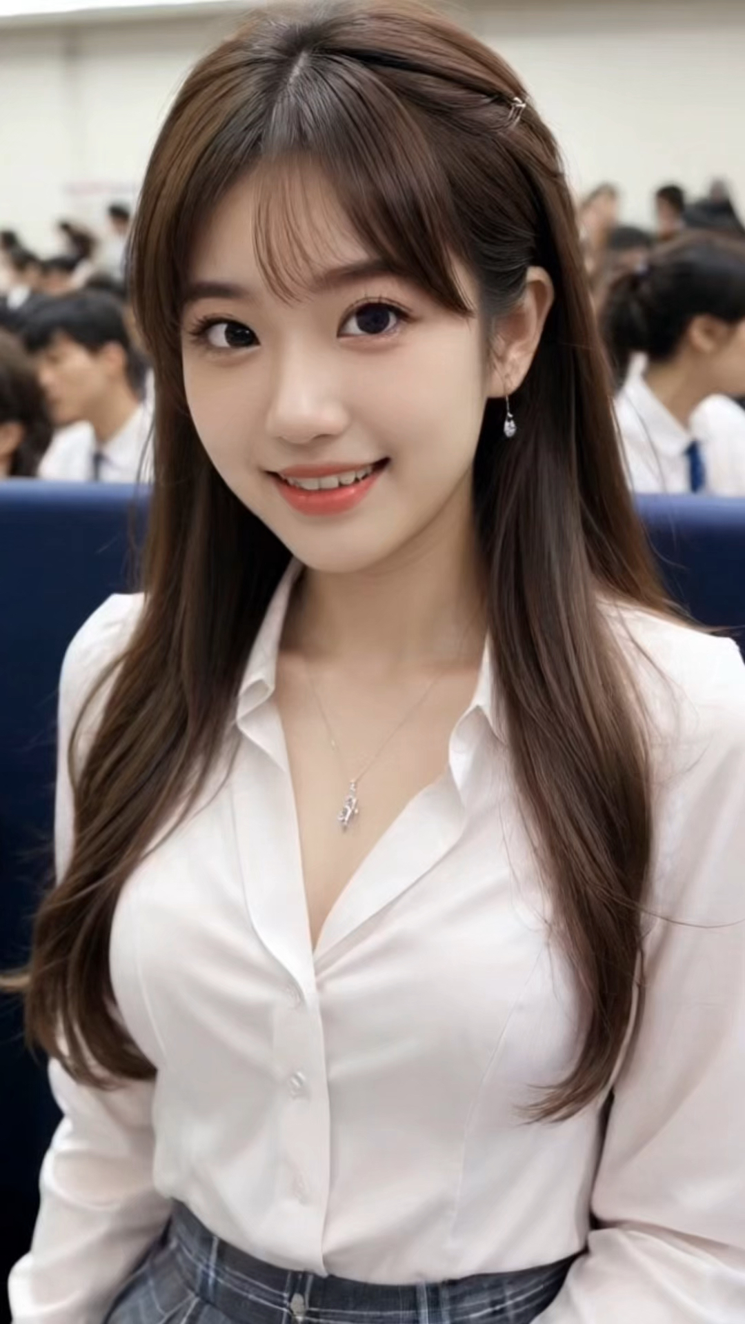 美女来咯,笑容好治愈