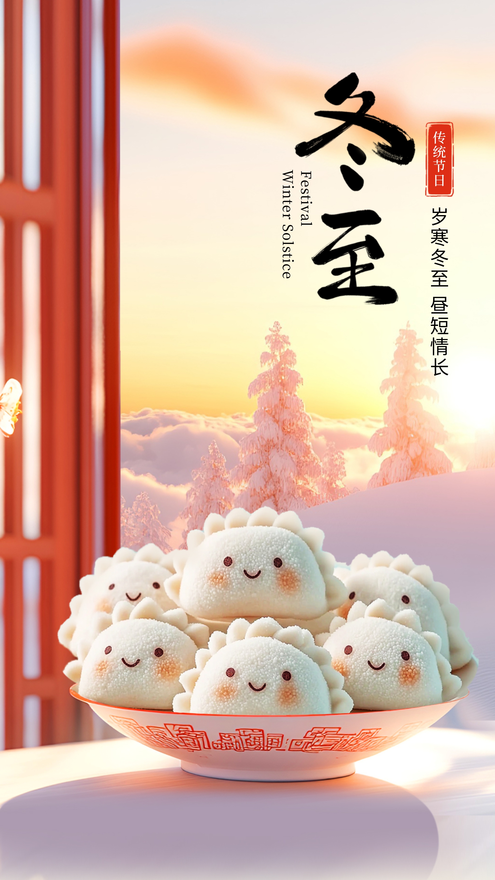 冬至是二十四节气之一,标志着一年中最寒冷的时节的到来