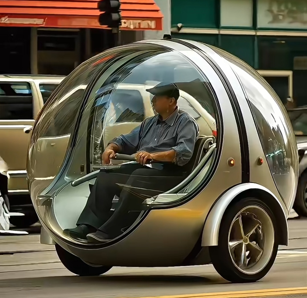 国外新上市了一款两轮电动车,看着像个鸡蛋,所以取名蛋蛋车,大家觉得