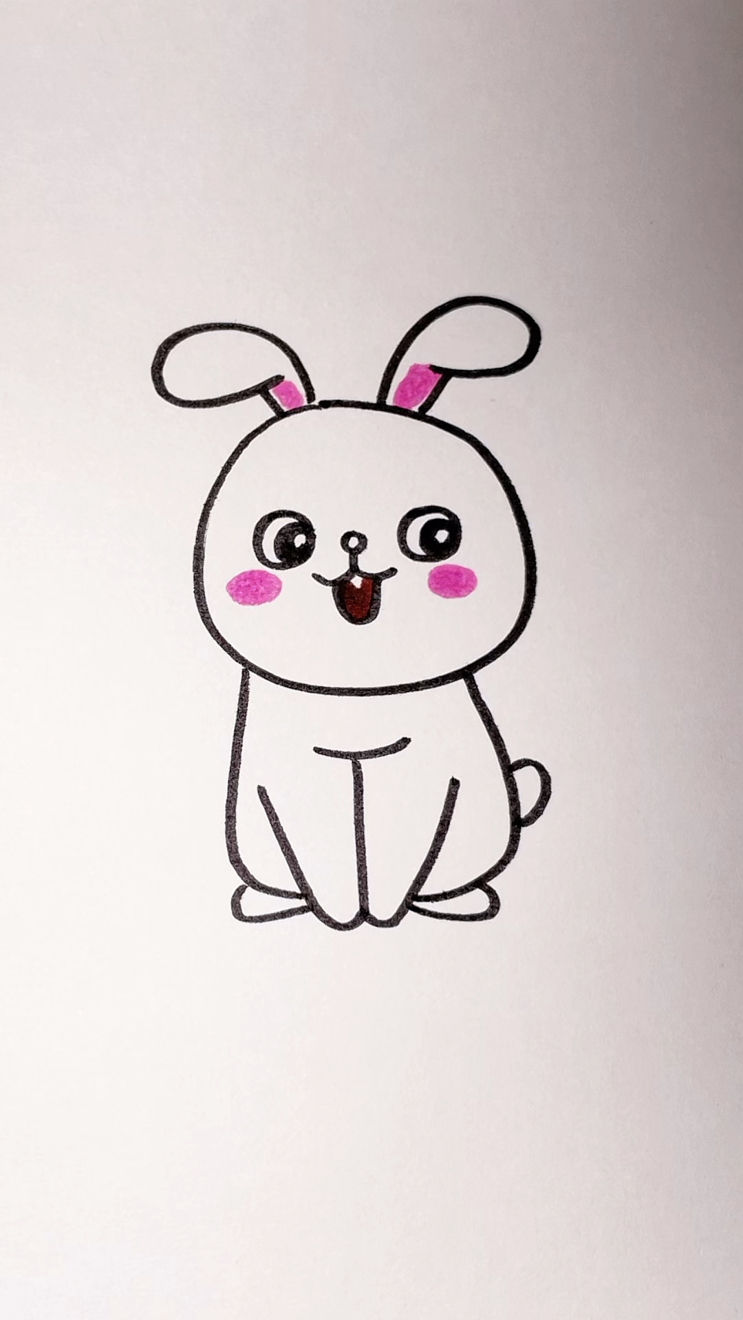 教你画可爱的小白兔