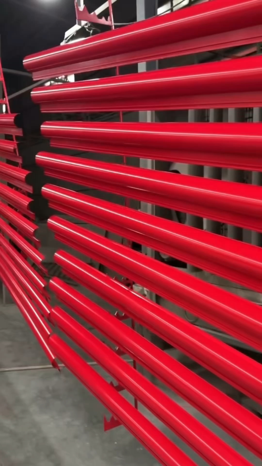 国潮风餐饮店门头招牌装饰,红色铝合金波浪板