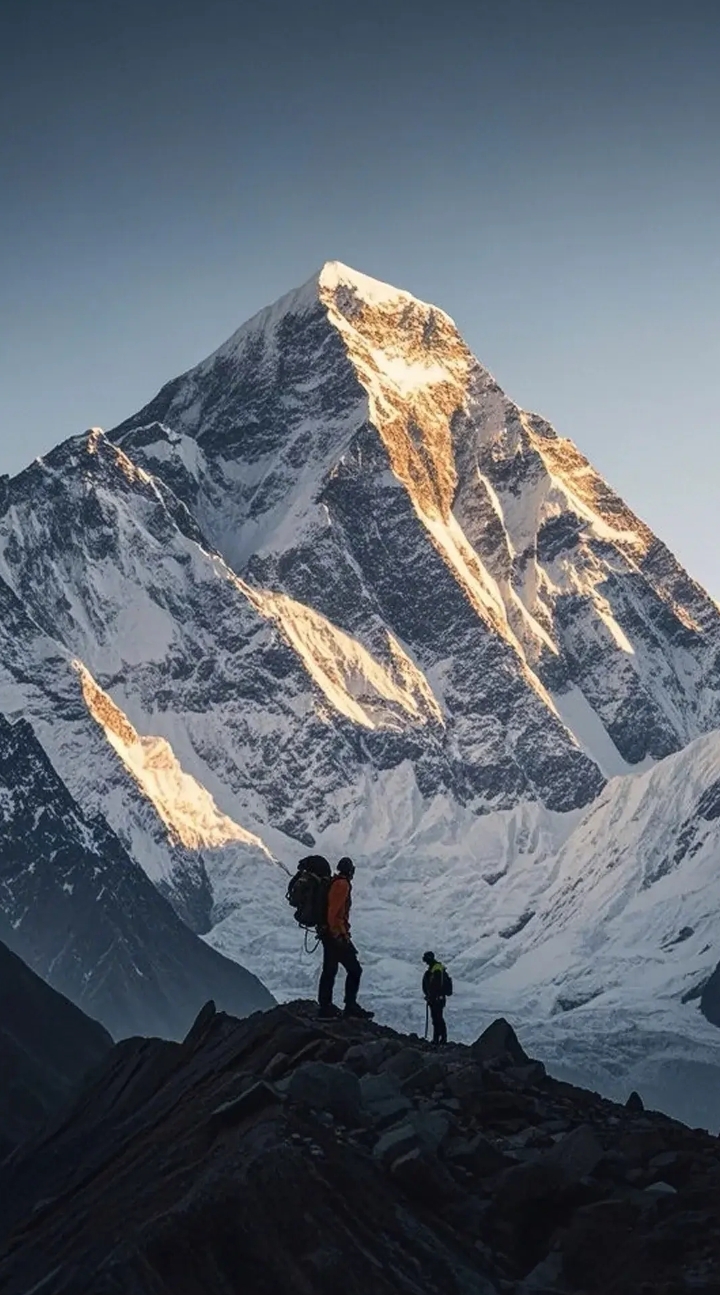 图片分享:攀登雄伟的喜马拉雅山峰
