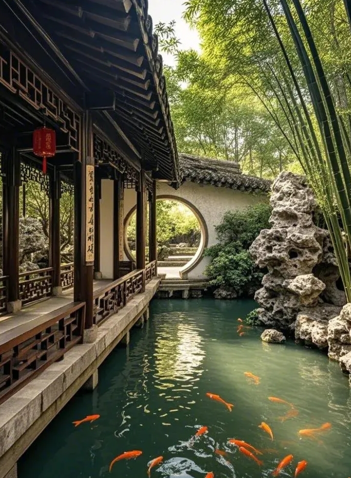 古色古香的庭院图片分享