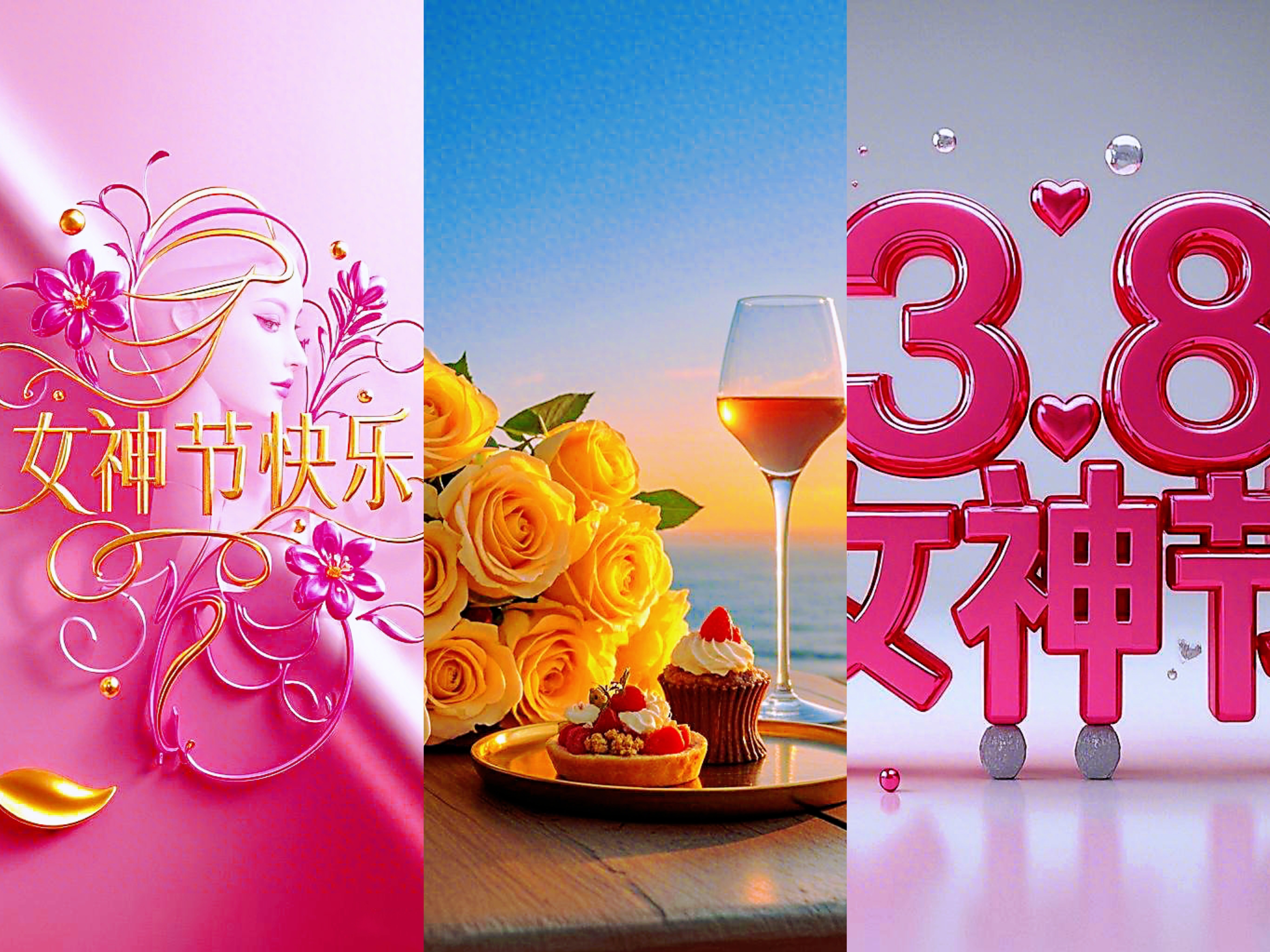 女王节驾到 愿所有女神:左手掌控梦想,右手拥抱生活 做自己的暖阳 无