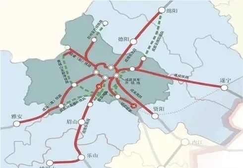 铁路和寿平铁路接轨成都海陆空交通系统都江堰玉堂南互通工程即加宽玉