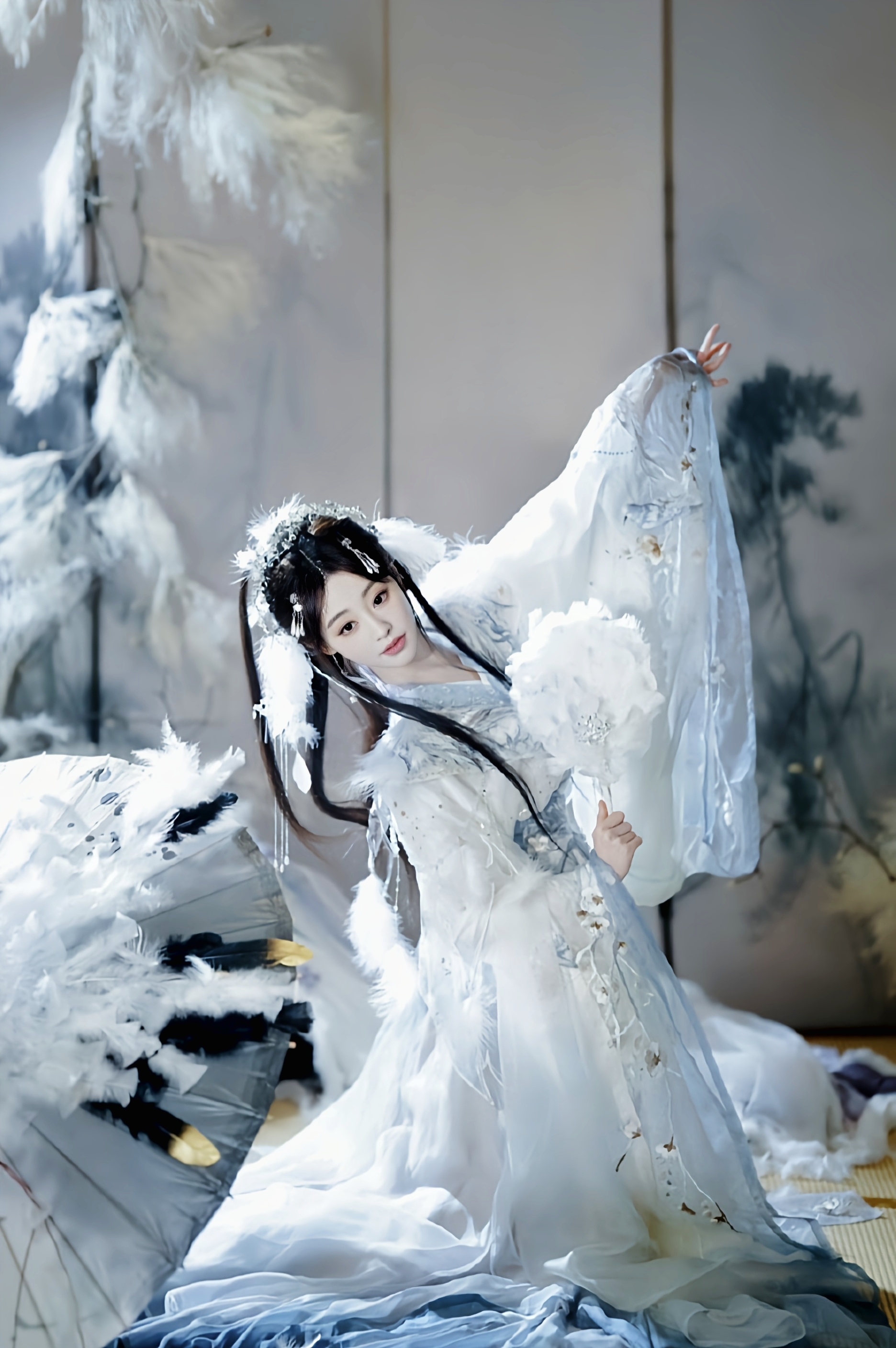 近日祝绪丹收邀参加国风大典以仙鹤神女的