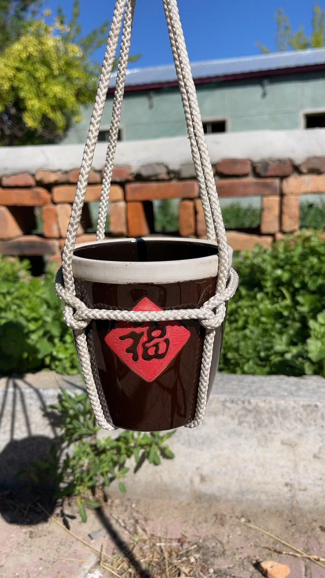 花盆悬挂结的打结方法教学