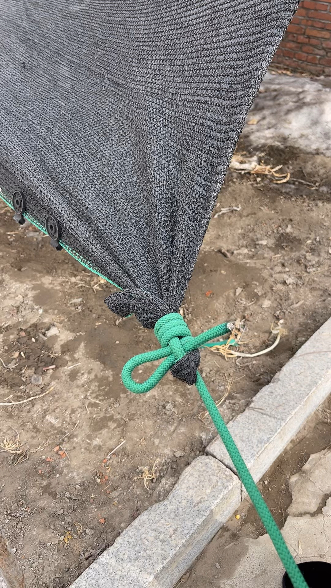 防晒网固定专用的绳结,太实用了