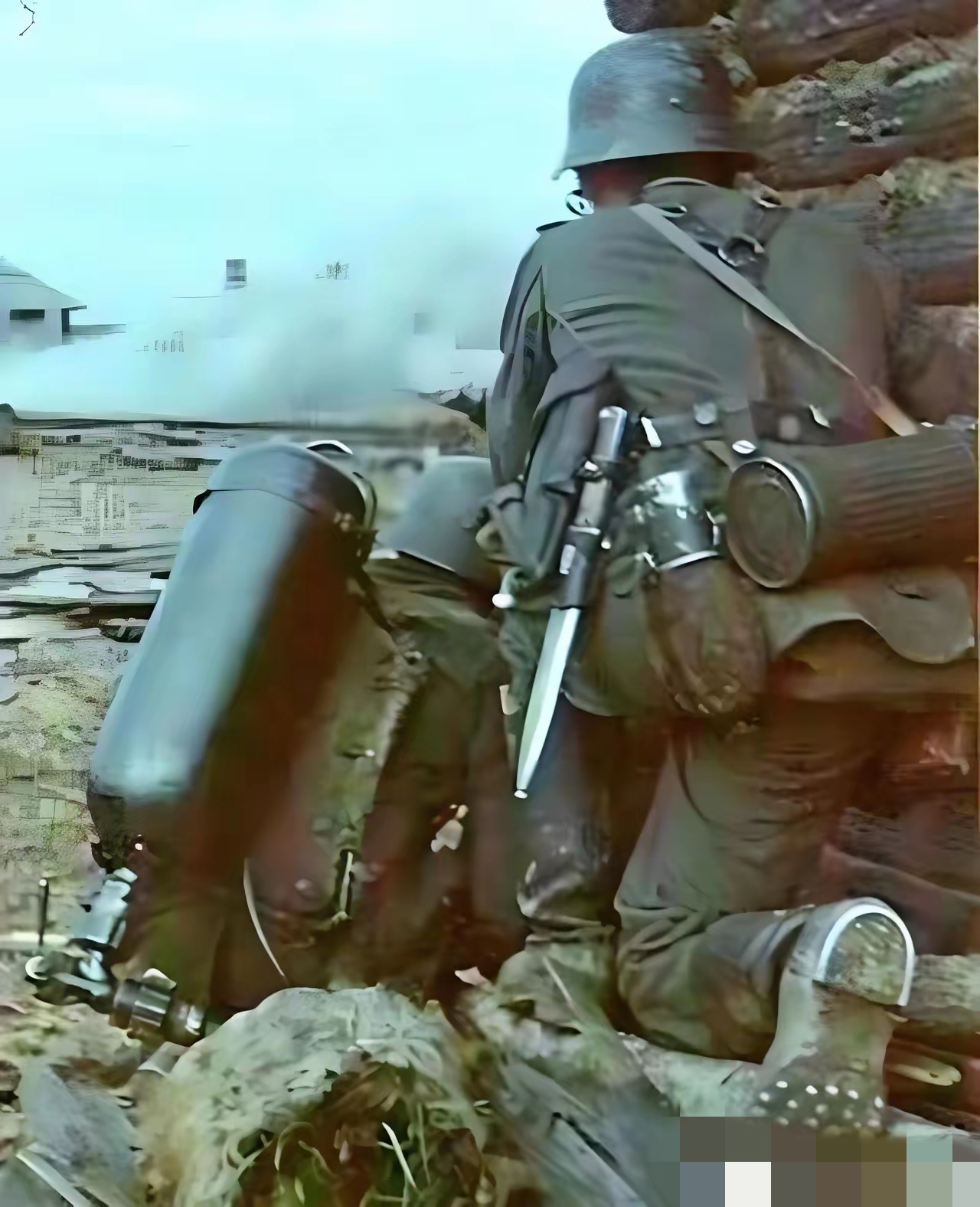 5型火焰喷射器德国喷火兵德国喷火器德国二战消防德军烟雾战术火焰
