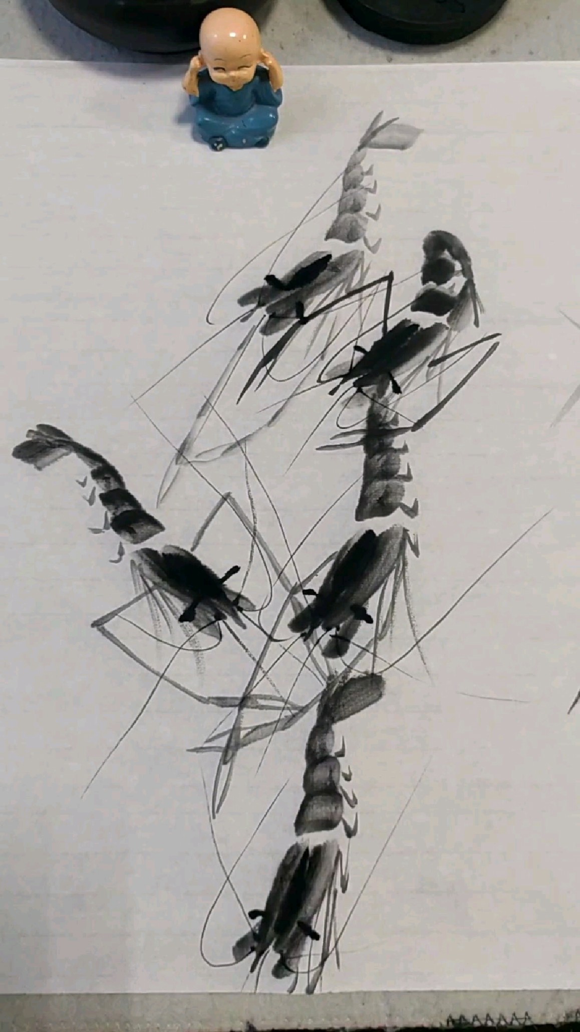 写意虾的画法《五五四》