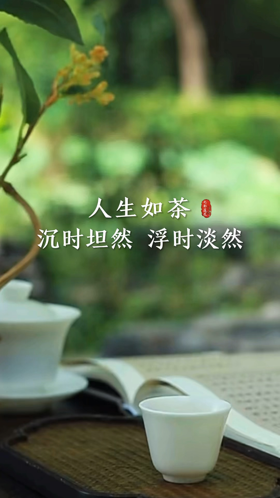 人生如茶,沉时坦然,浮时淡然,拿得起,放得下