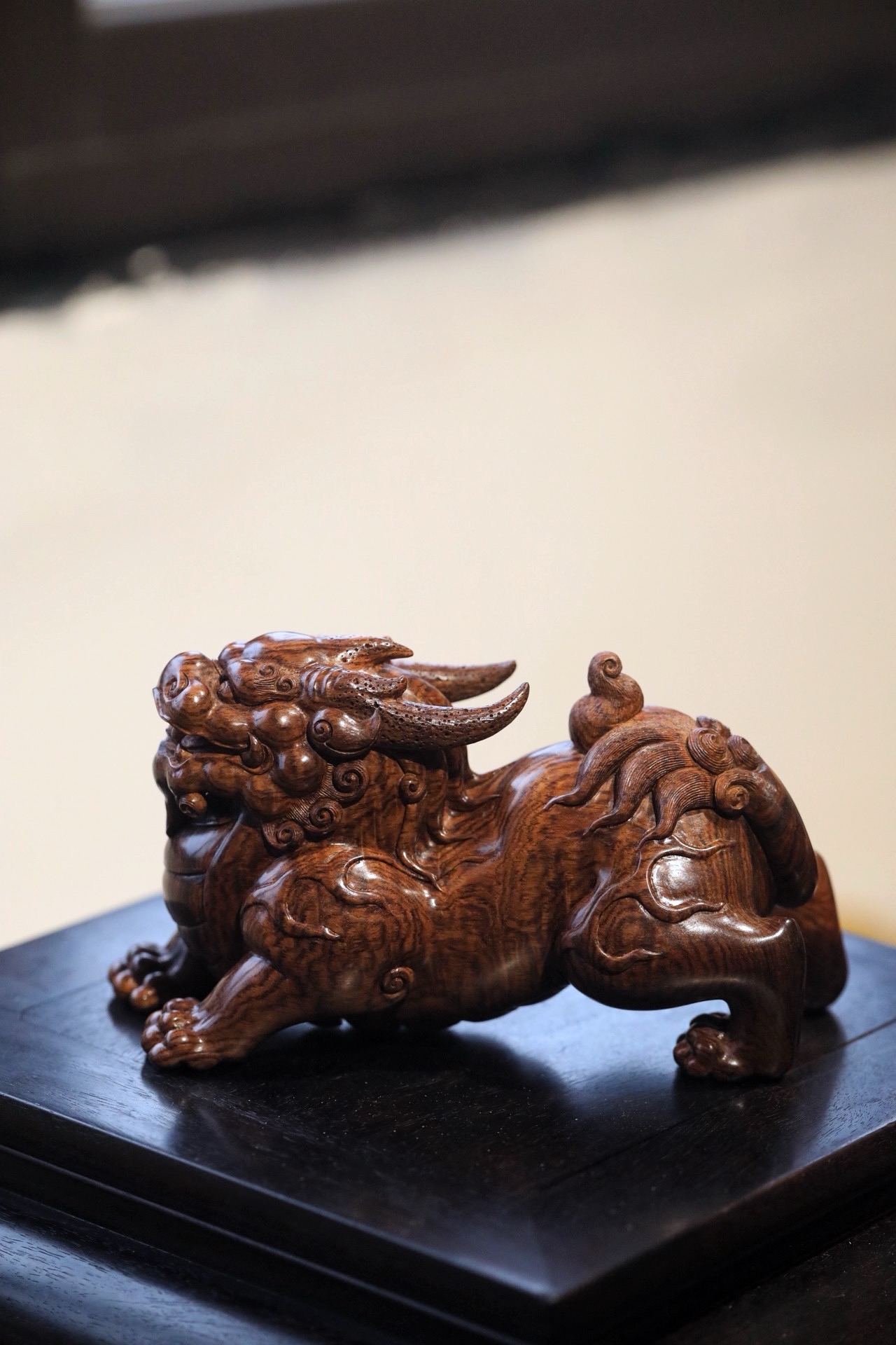 规格:18×7×10cm重量515g#烟花迎新年# #海南黄花梨木雕