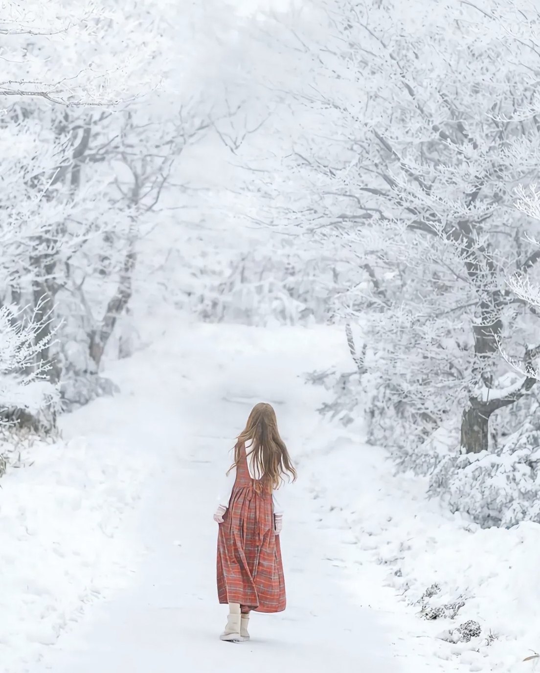 他雪中女人孤独背影雪天女人背影图片唯美女生下雪凄美背影图片雪景