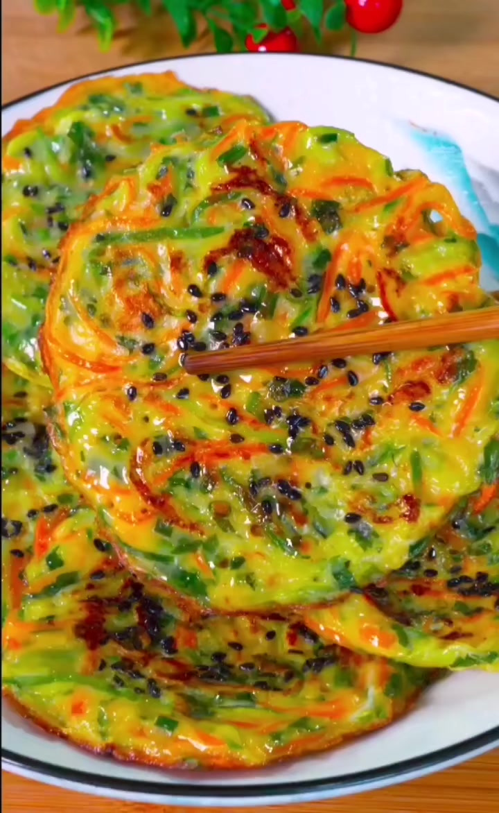 马上开学了,试试这个蔬菜煎饼,简单美味孩子爱吃