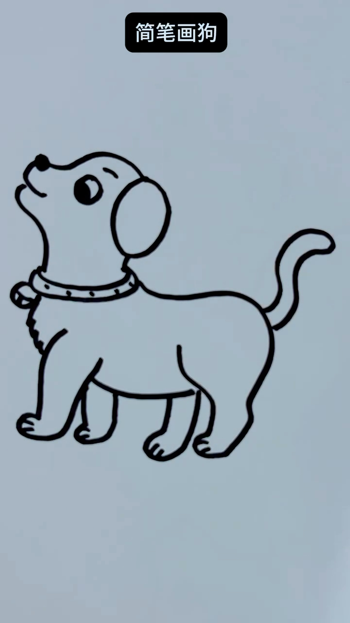 简笔画可爱的小狗
