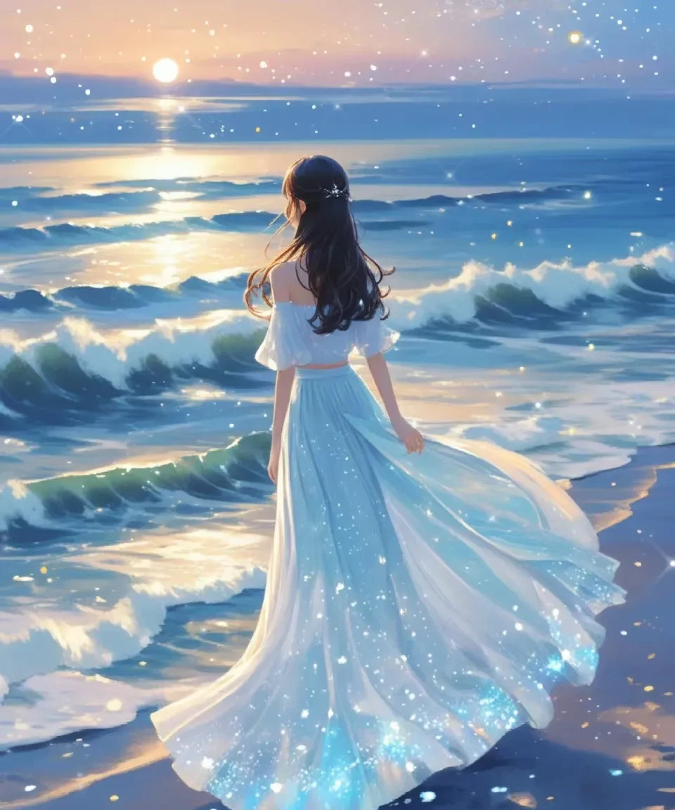 一众墨客仙女背影让人眼前一亮的图片美女卷发动漫提剑背影照一个女人