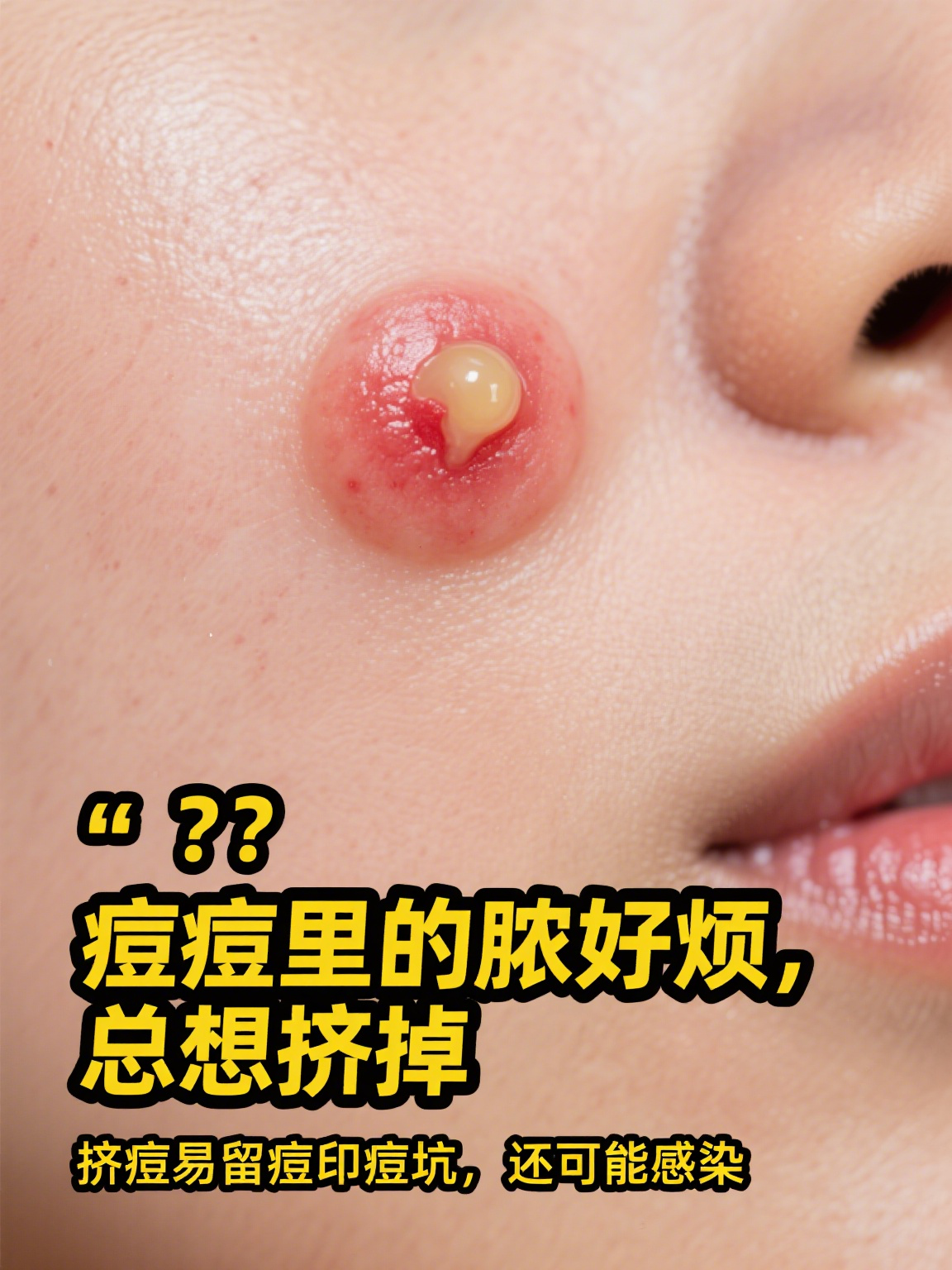 痘痘不挤里面的脓去哪了 当我们脸上冒出红肿的痘痘,看着里面鼓鼓的