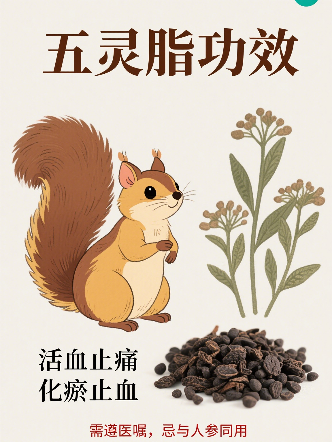 五灵脂的功效与作用 五灵脂是鼯鼠科动物复齿鼯鼠的干燥粪便,虽来源