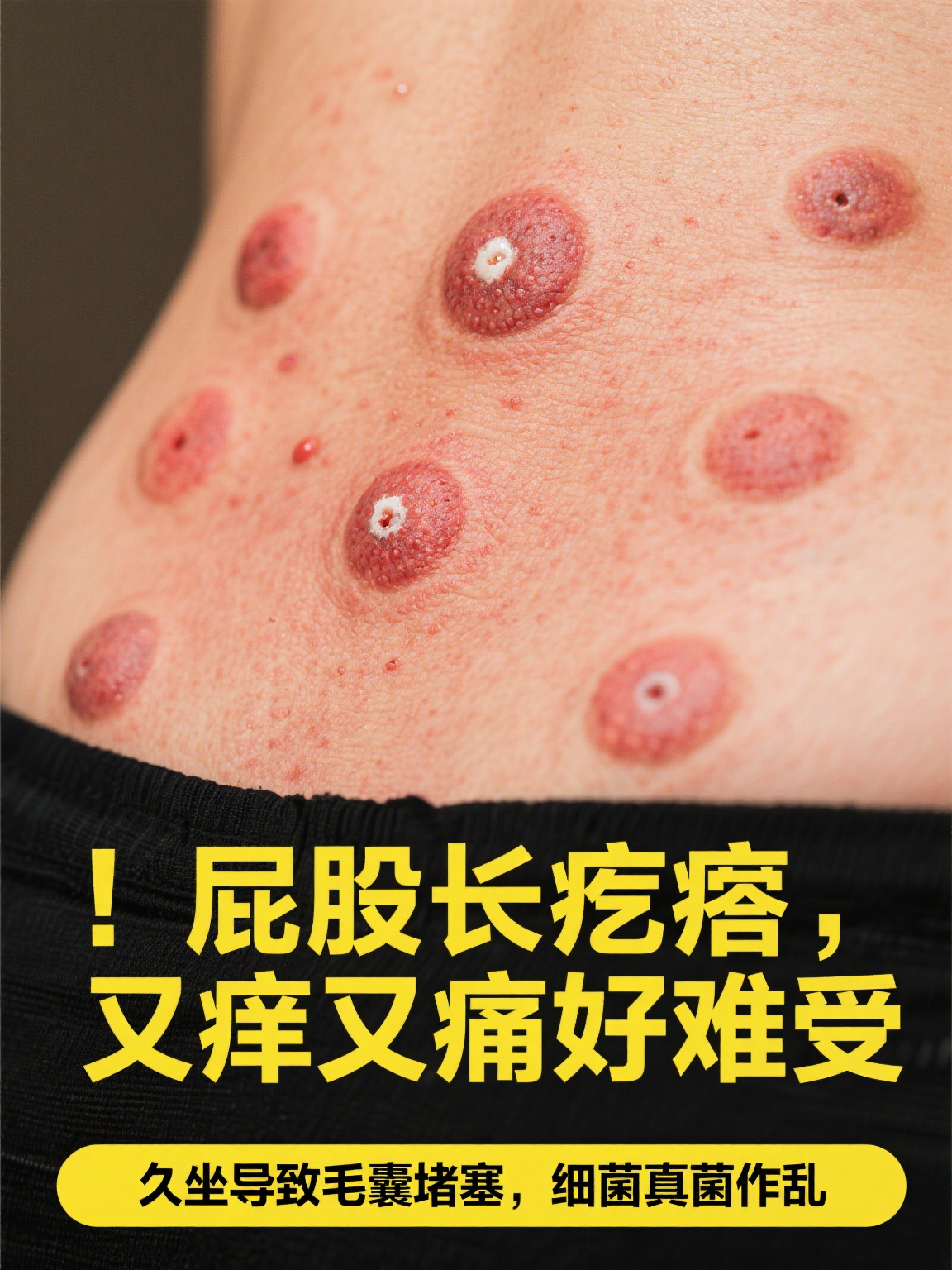 久坐屁股上长了小疙瘩