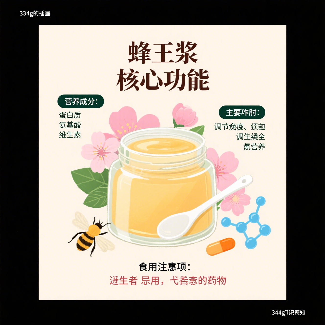 蜂王浆的功效与主治功能与作用 蜂王浆作为蜂群中蜂王的专属食物,凭借