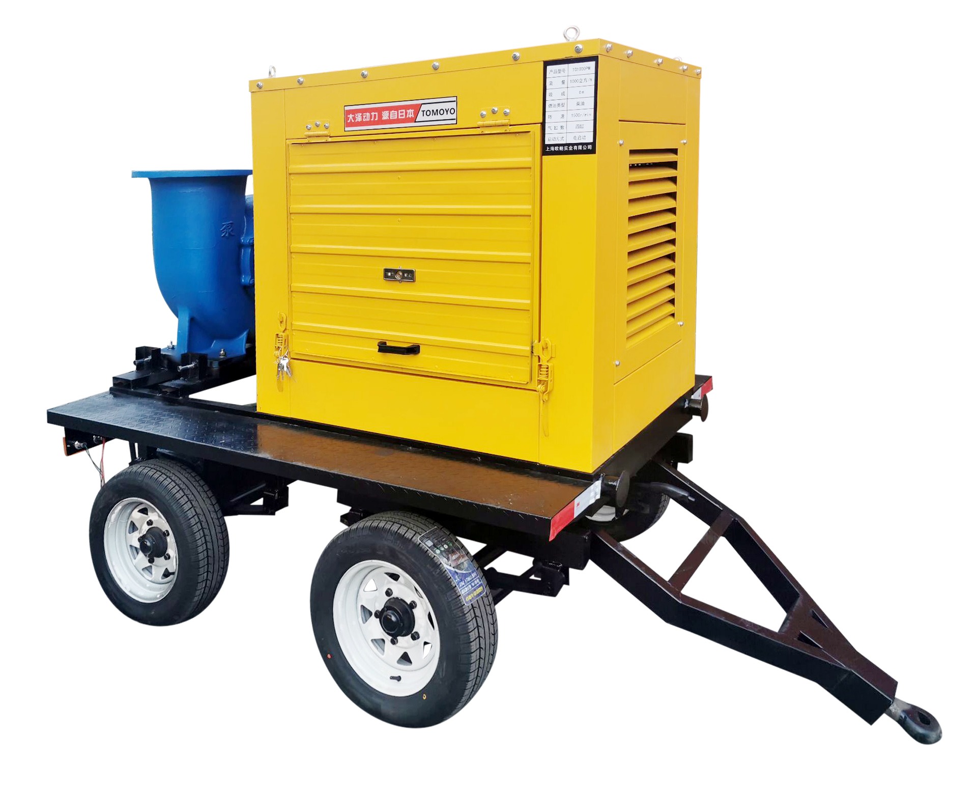 市政抽水1500立方移动排涝车