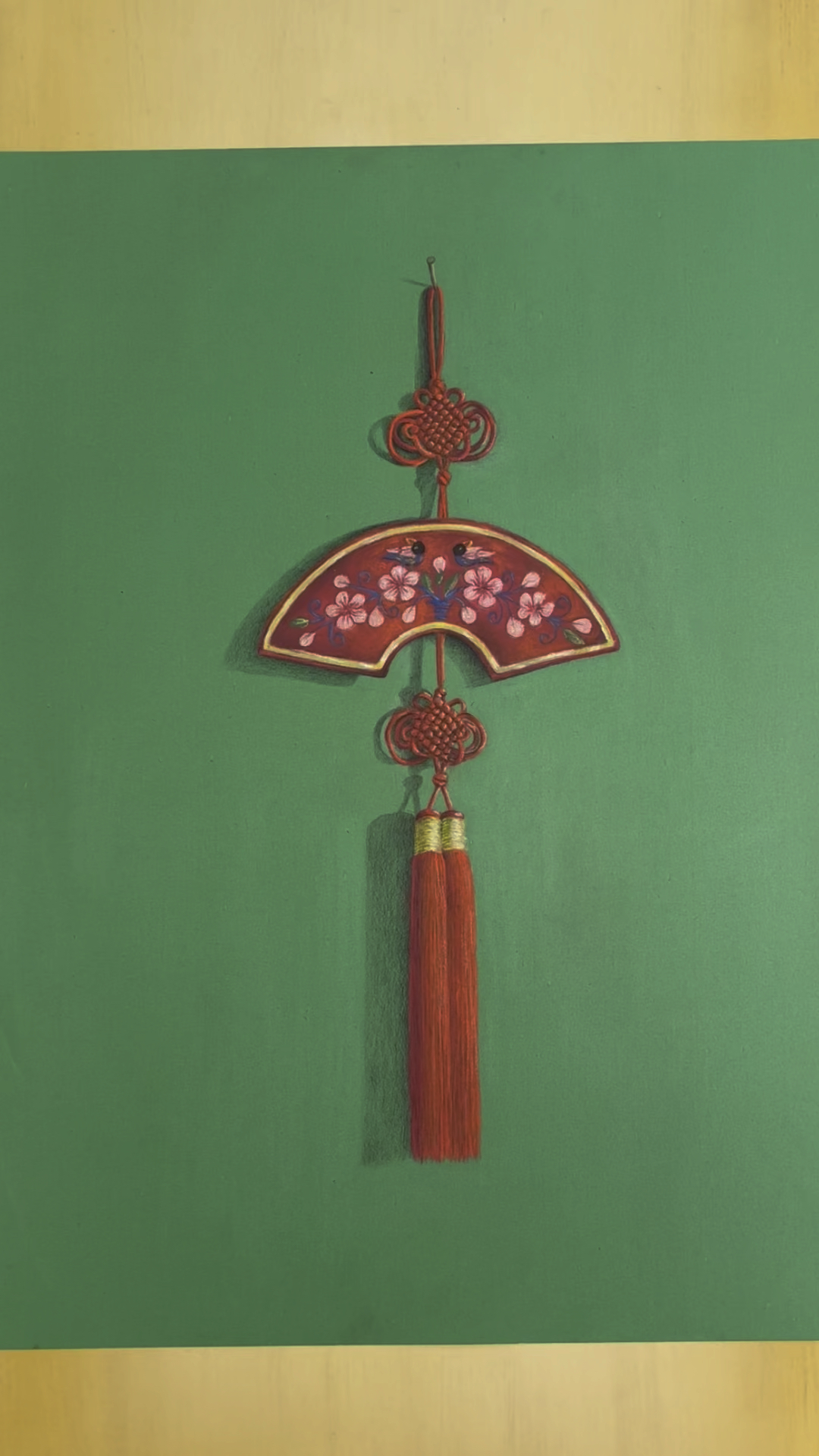 多年前去临沂路过的集市上买的这两个荷包,特别喜欢,画下来了