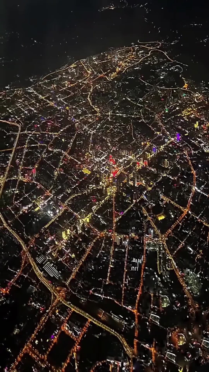 航拍云南昆明夜景!