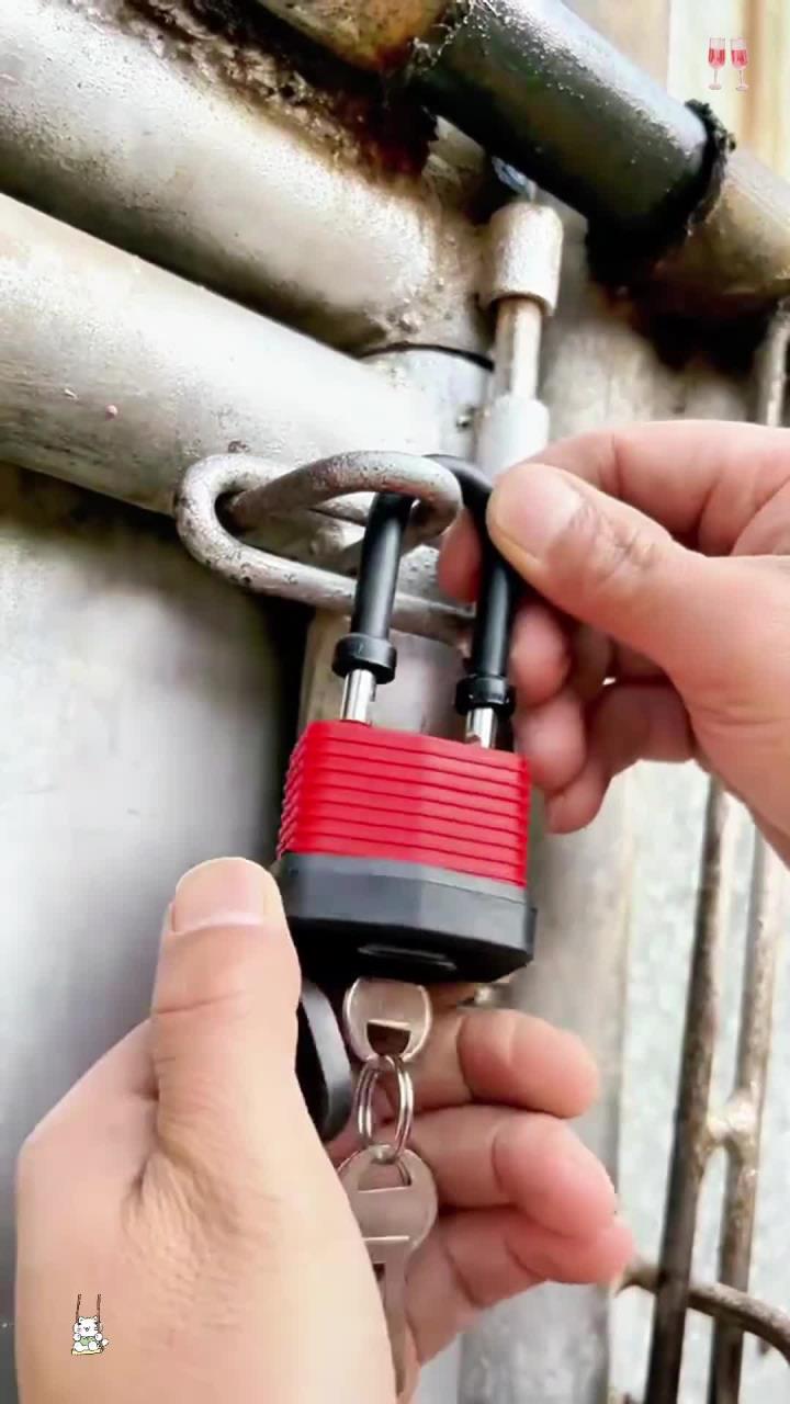 锁具新选择!包胶大挂锁,小偷撬锁无计可施!