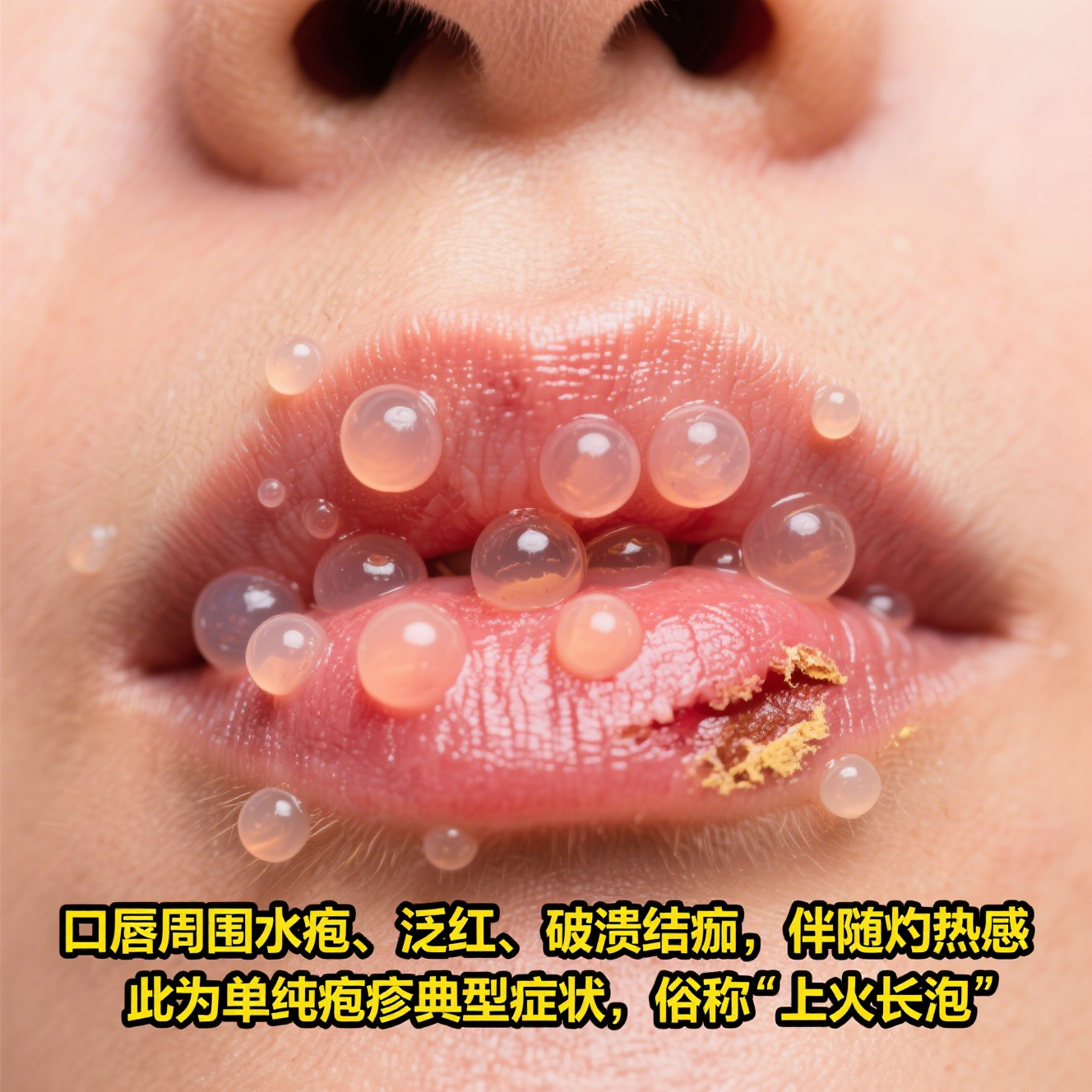 疱疹是由疱疹病毒感染引发的皮肤病,不同类型