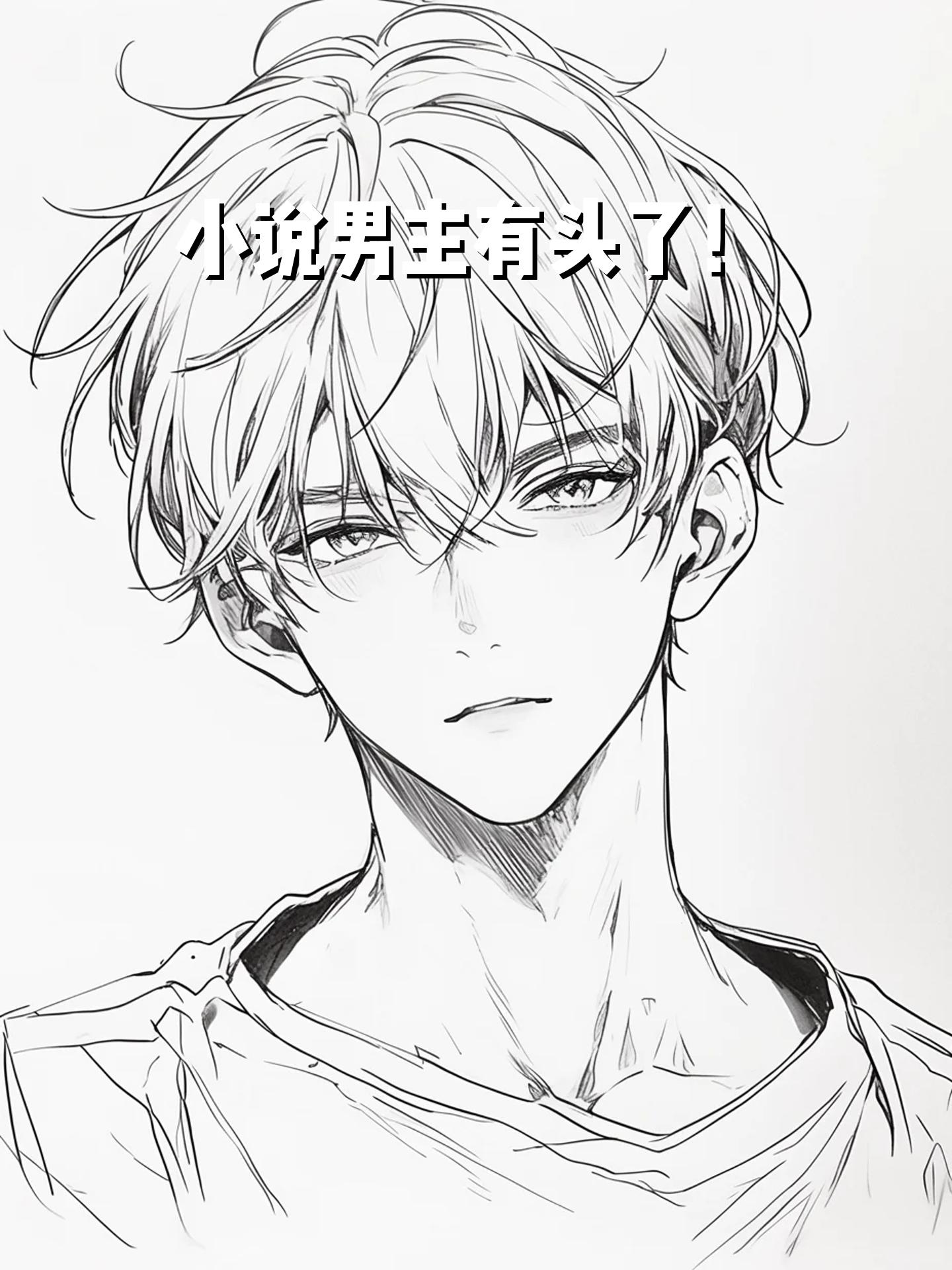 手绘小说人物小说男主怎么画铅笔画男黑白简笔简单动漫人物不要ai生成