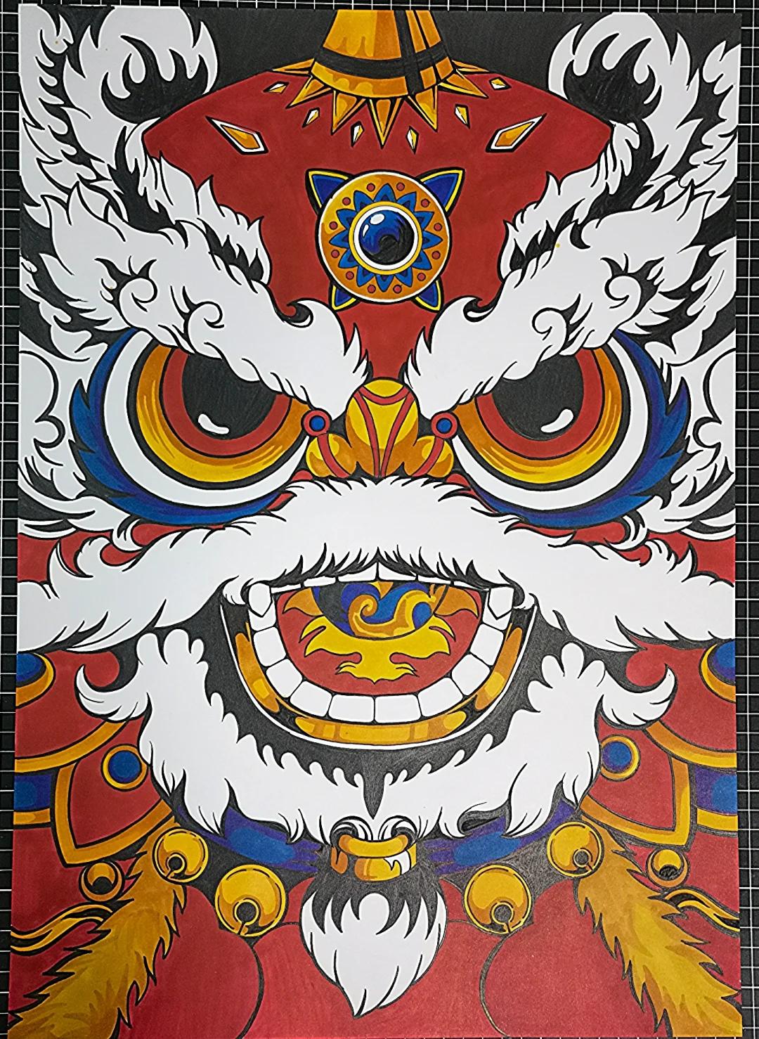 马克笔插画复杂