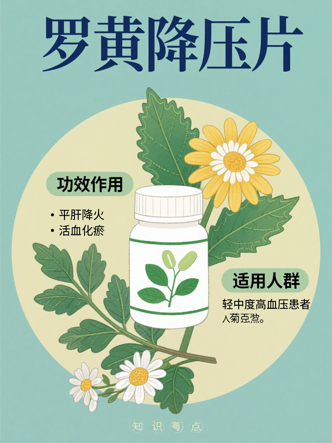 罗黄降压片功效与作用 罗黄降压片是临床常用的降压中成药,其主要功效