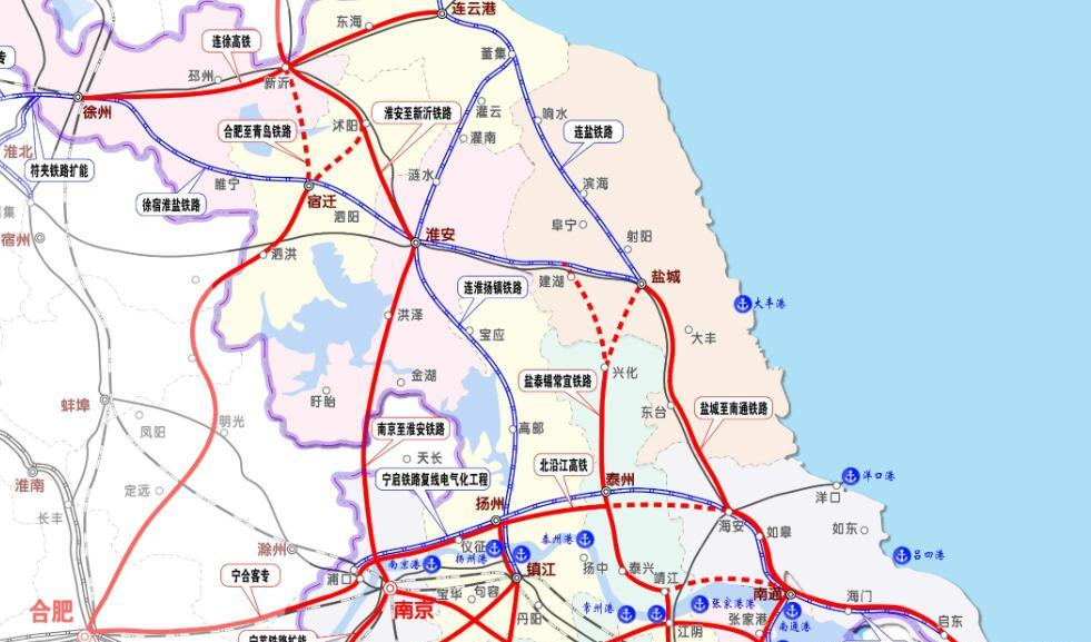 打造盐城铁路枢纽!规划沿淮高铁和通苏湖城际铁路北延线