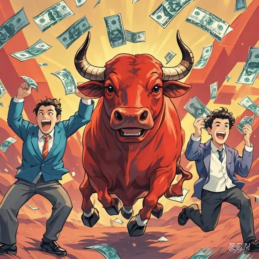 阶级头像图片牛马数钱的图片抖音头像牛市金牛抱着钱包跳"减肥舞"图片