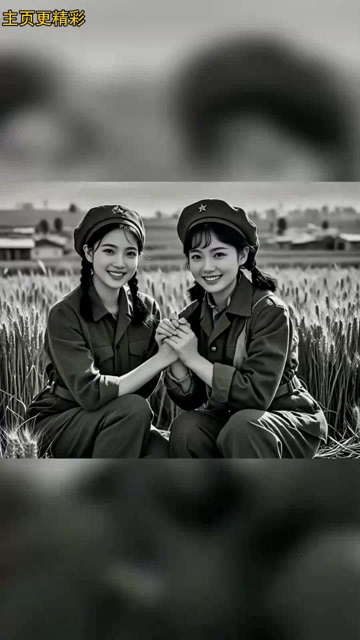上世纪70年代,上海双胞胎女知青,纯天然的美