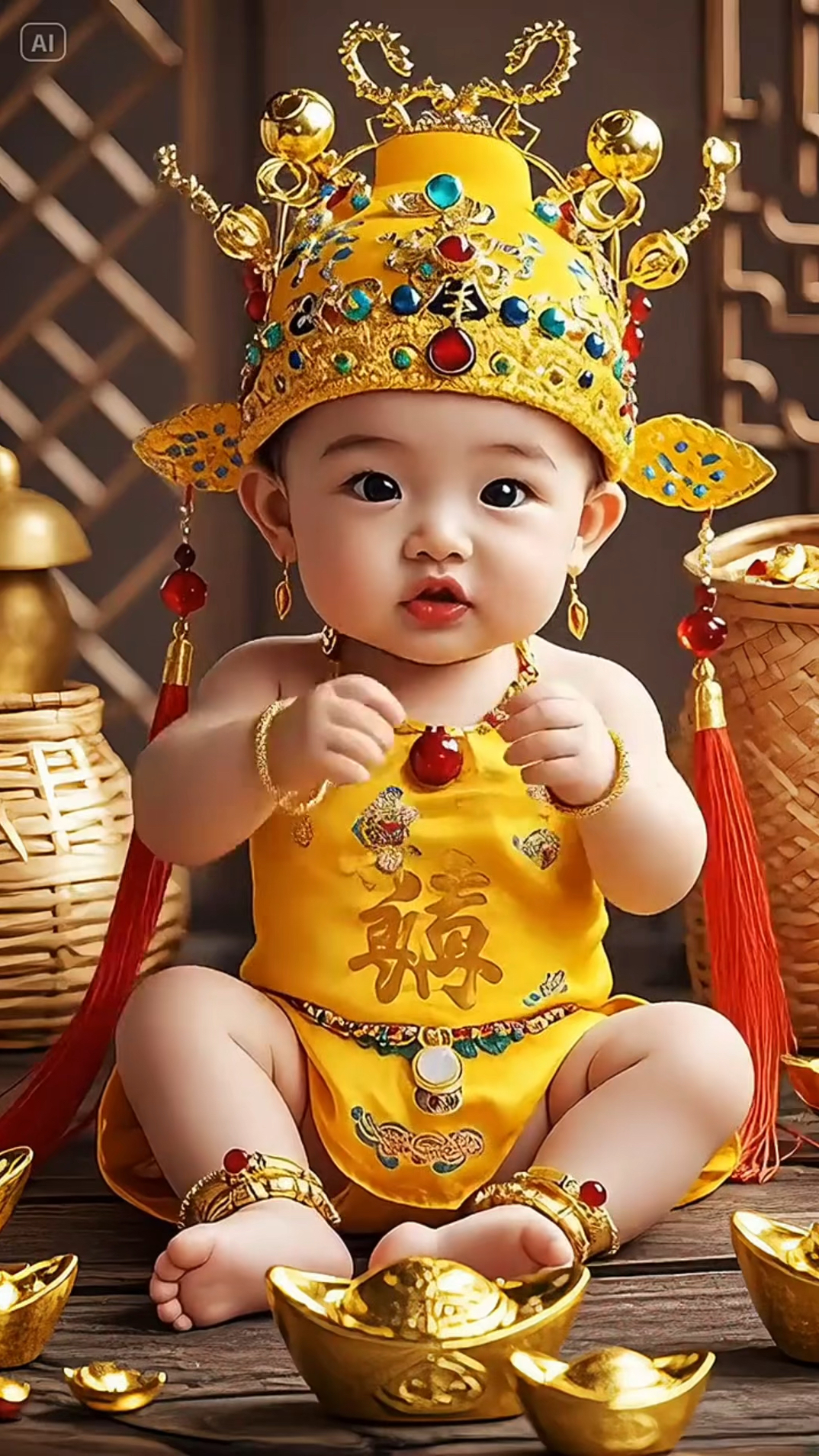 萌娃送祝福 "福运送财萌娃