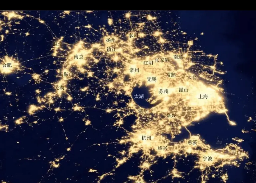 2023江苏卫星夜景图上海夜景卫星图上海卫星夜景灯光地图上海晚间卫星