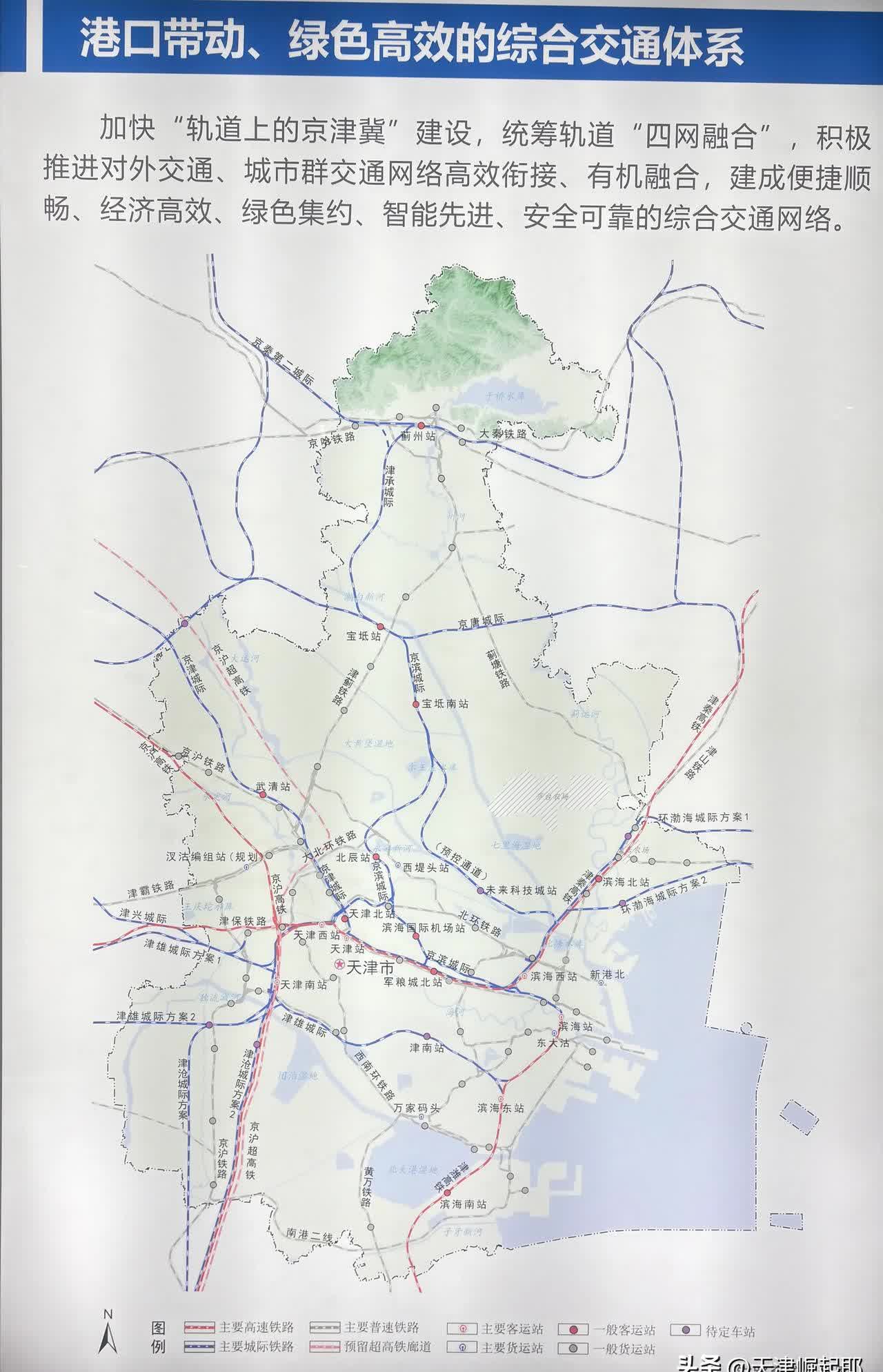 最新版天津全域四网融合轨道铁路规划线路图!