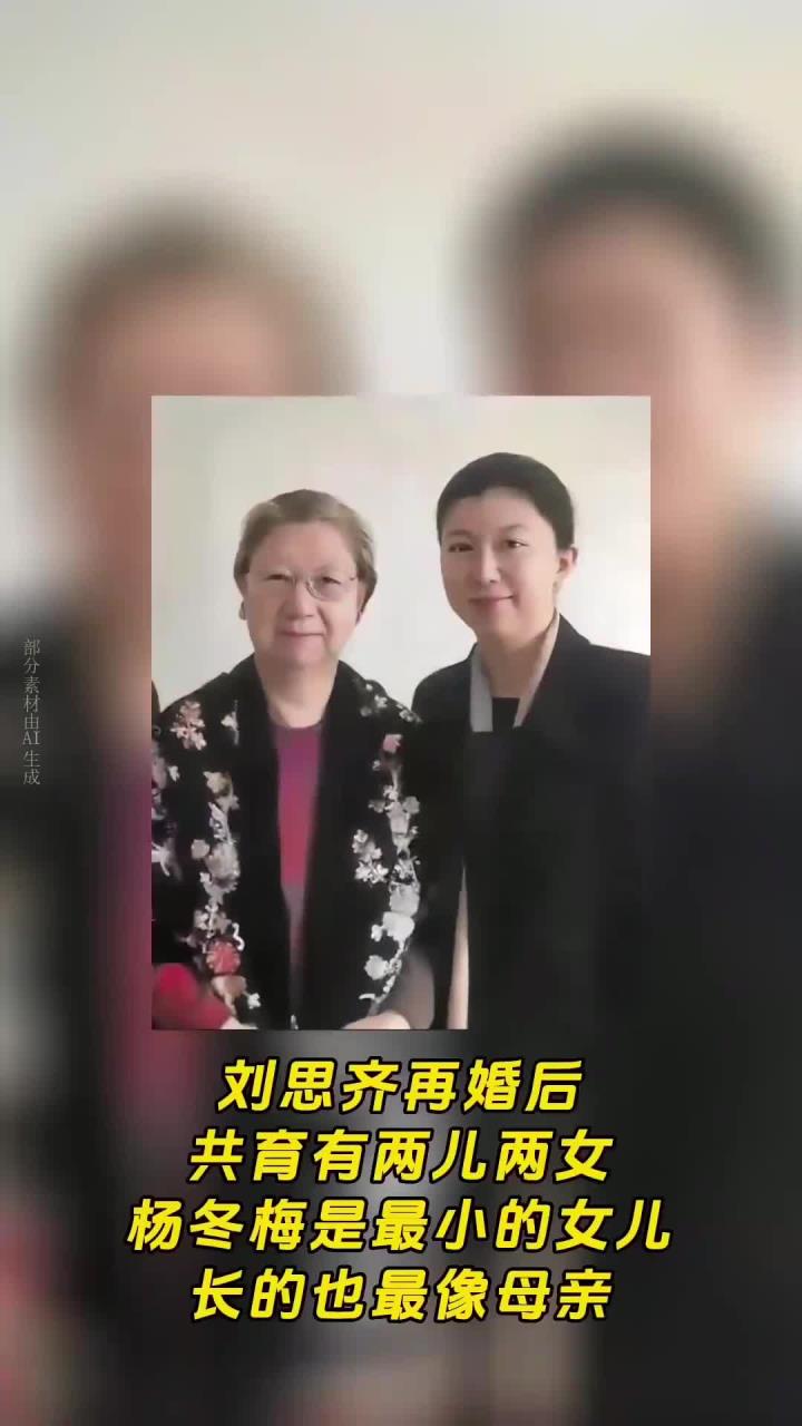 再婚后的刘思齐,育有两儿两女.小女儿杨冬梅继承了母亲的美貌!